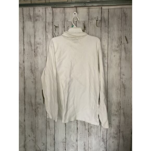 acubi mermaidcore fairycore Polo Ralph Lauren Turtleneck Knit Sweater White XL - Picture 2 of 5